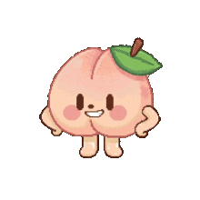 Peachy proud sticker