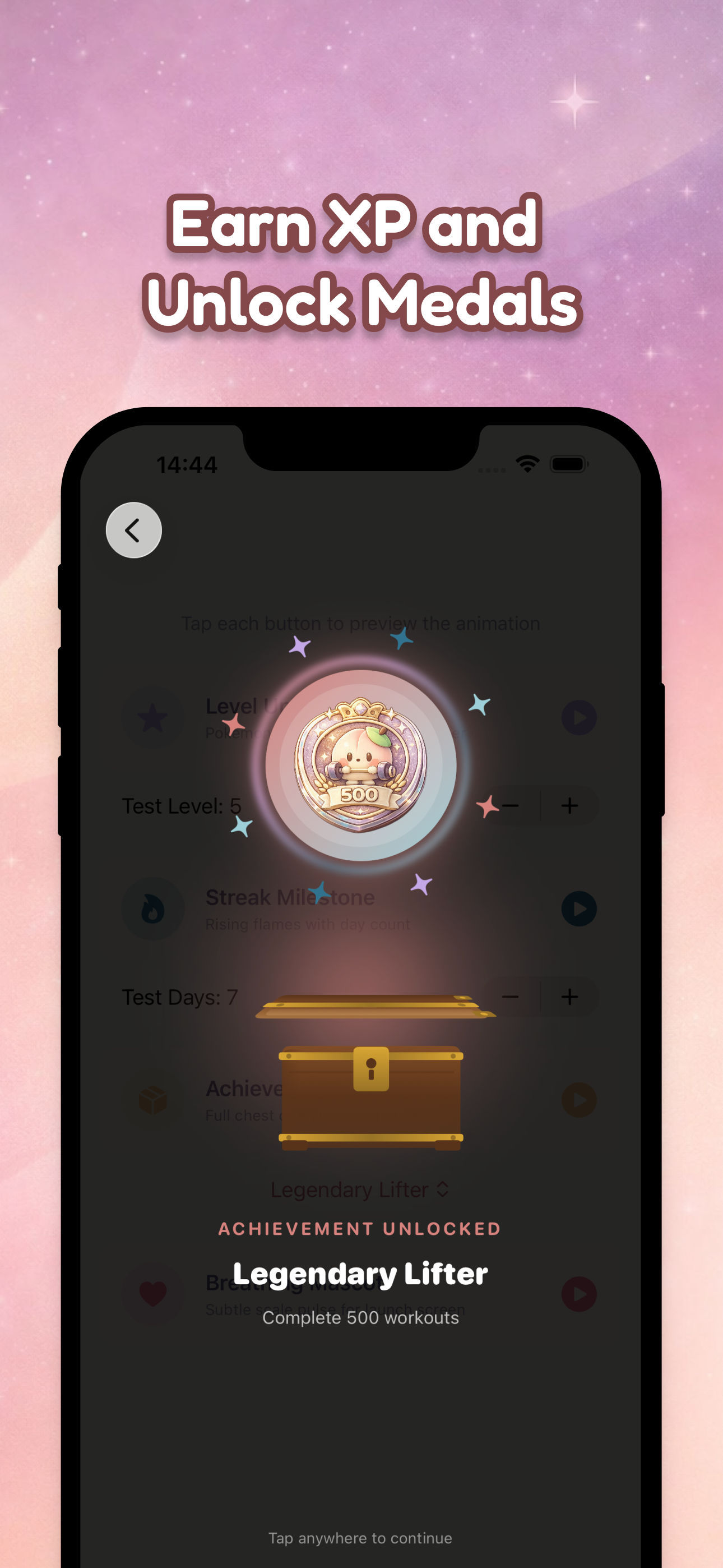 Earn XP and unlock medals