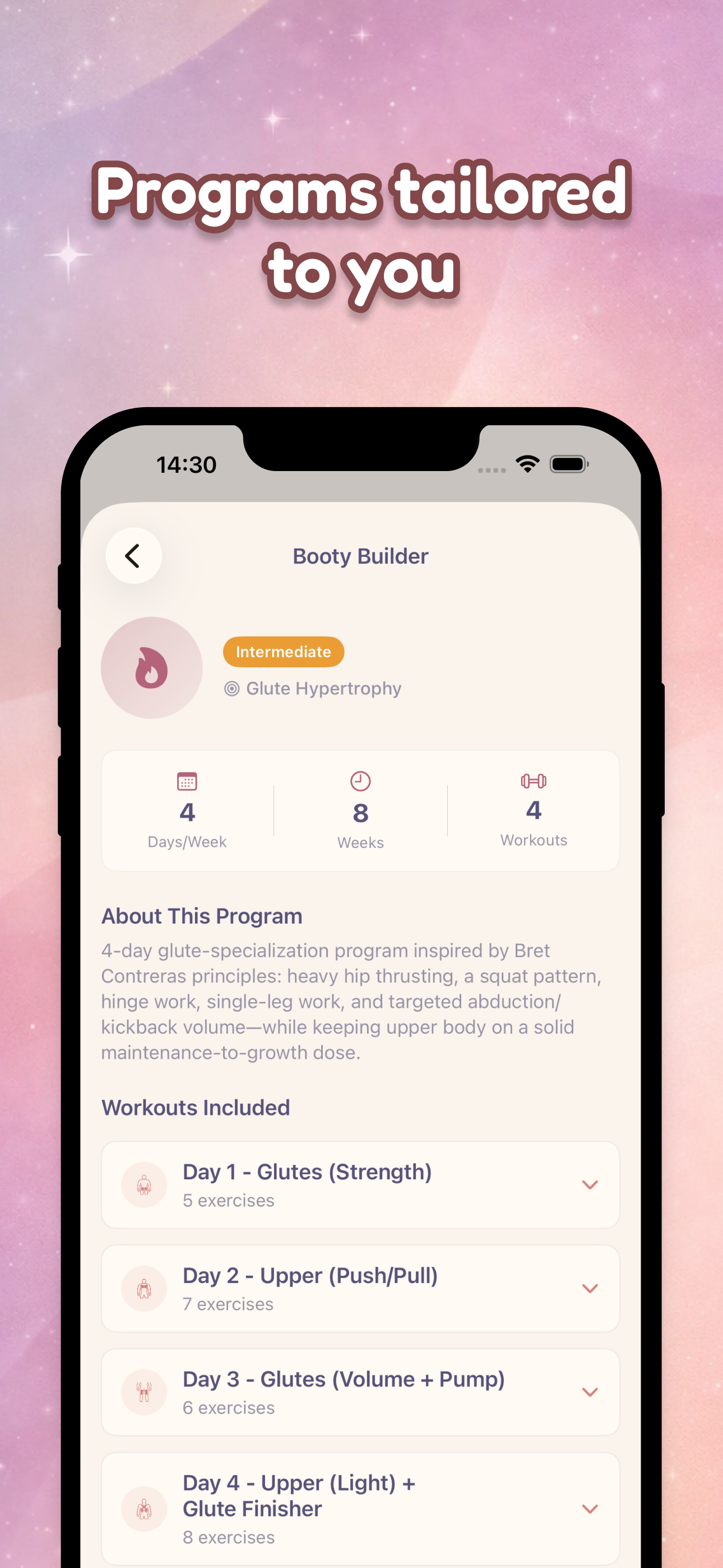 Programs tailored to you